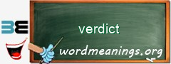 WordMeaning blackboard for verdict